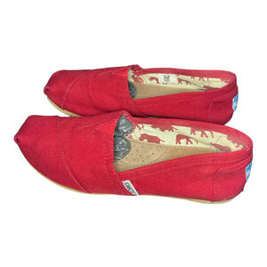 TOMS Women's Slip-on Shoes in Red Size 7